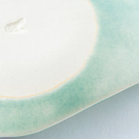 作家 柴田礼美 しずく皿20-風船/グリーン 作家 柴田礼美 陶磁器作家もの
