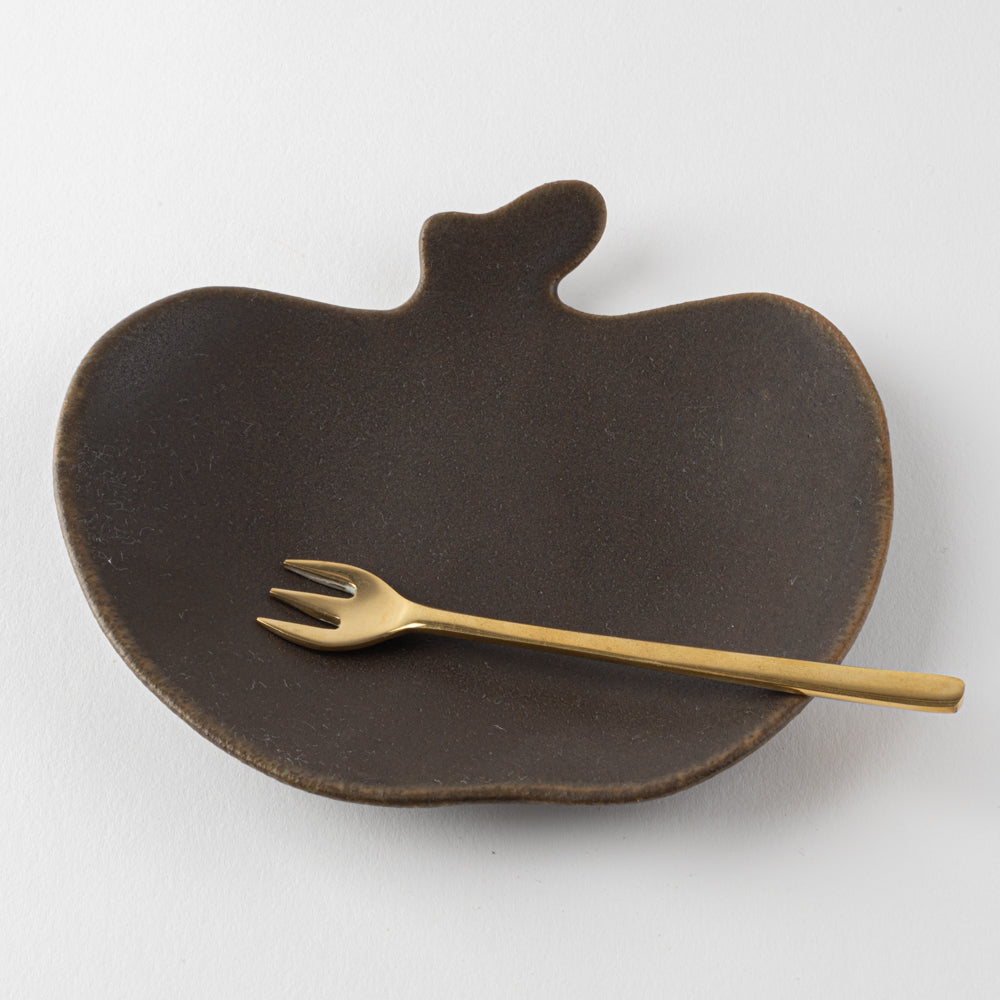 古谷製陶所 サビ釉 りんご皿 大 信楽焼 古谷製陶所 信楽焼