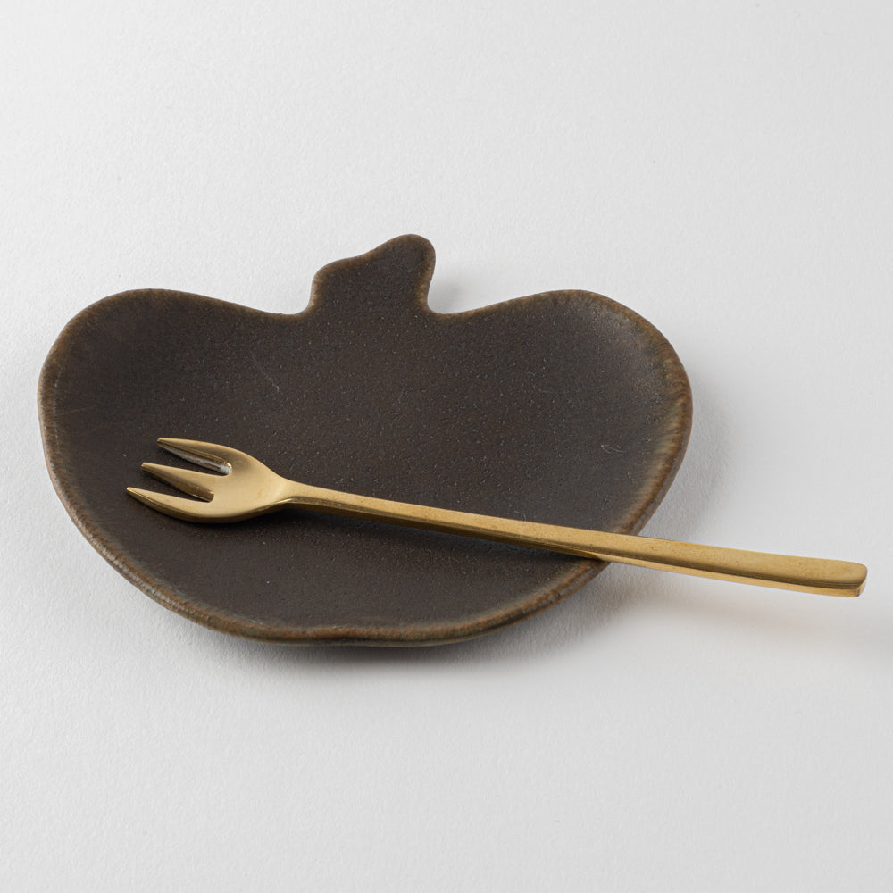 古谷製陶所 サビ釉 りんご皿 小 信楽焼 古谷製陶所 信楽焼