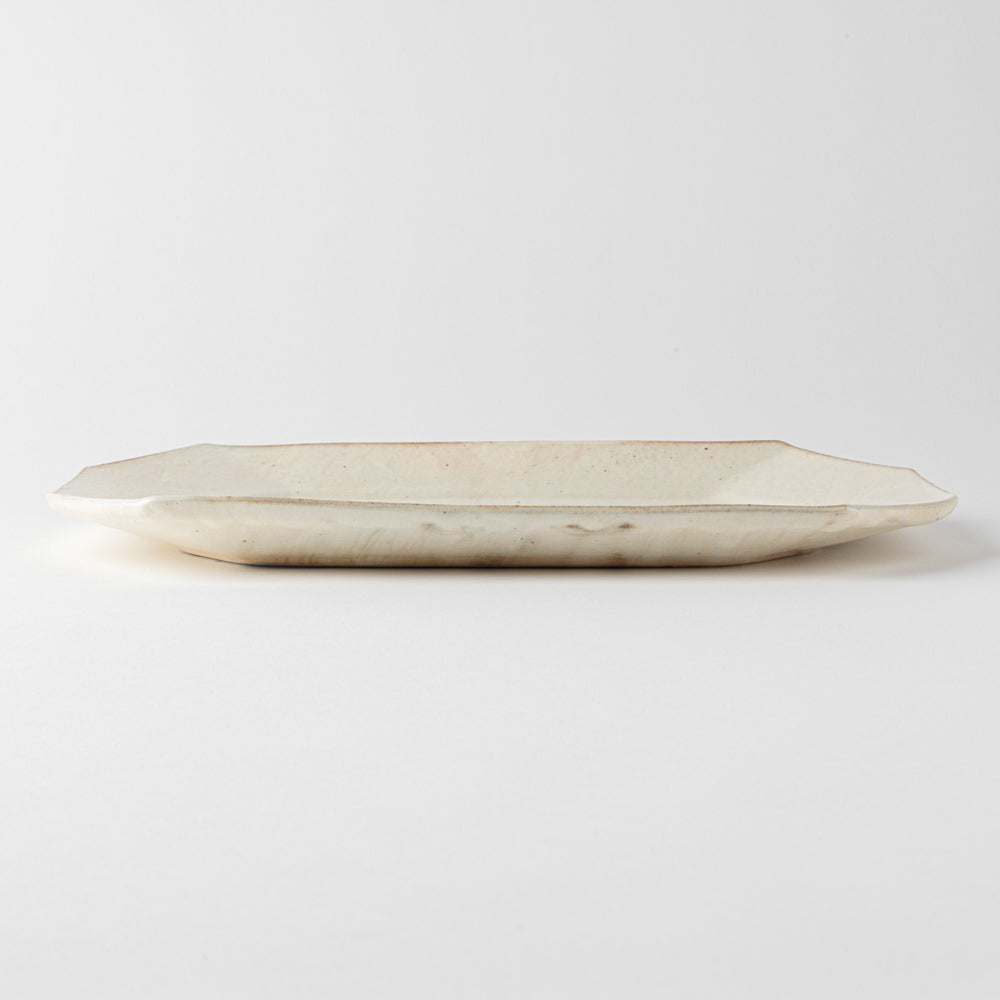 古谷製陶所 鉄散 八角プレート 大 信楽焼 古谷製陶所 信楽焼