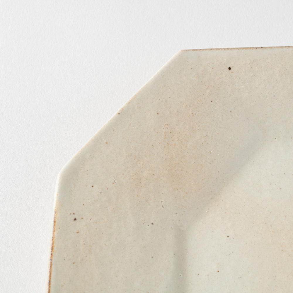 古谷製陶所 鉄散 八角プレート 大 信楽焼 古谷製陶所 信楽焼