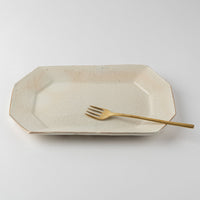 古谷製陶所 鉄散 八角プレート 大 信楽焼 古谷製陶所 信楽焼