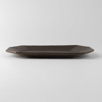 古谷製陶所 サビ釉 八角プレート 大 信楽焼 古谷製陶所 信楽焼