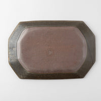 古谷製陶所 サビ釉 八角プレート 大 信楽焼 古谷製陶所 信楽焼