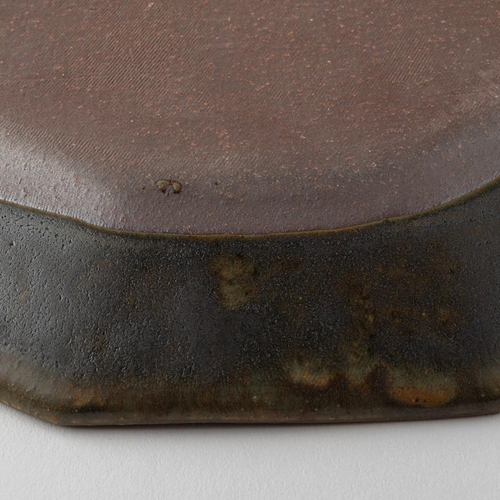 古谷製陶所 サビ釉 八角プレート 大 信楽焼 古谷製陶所 信楽焼