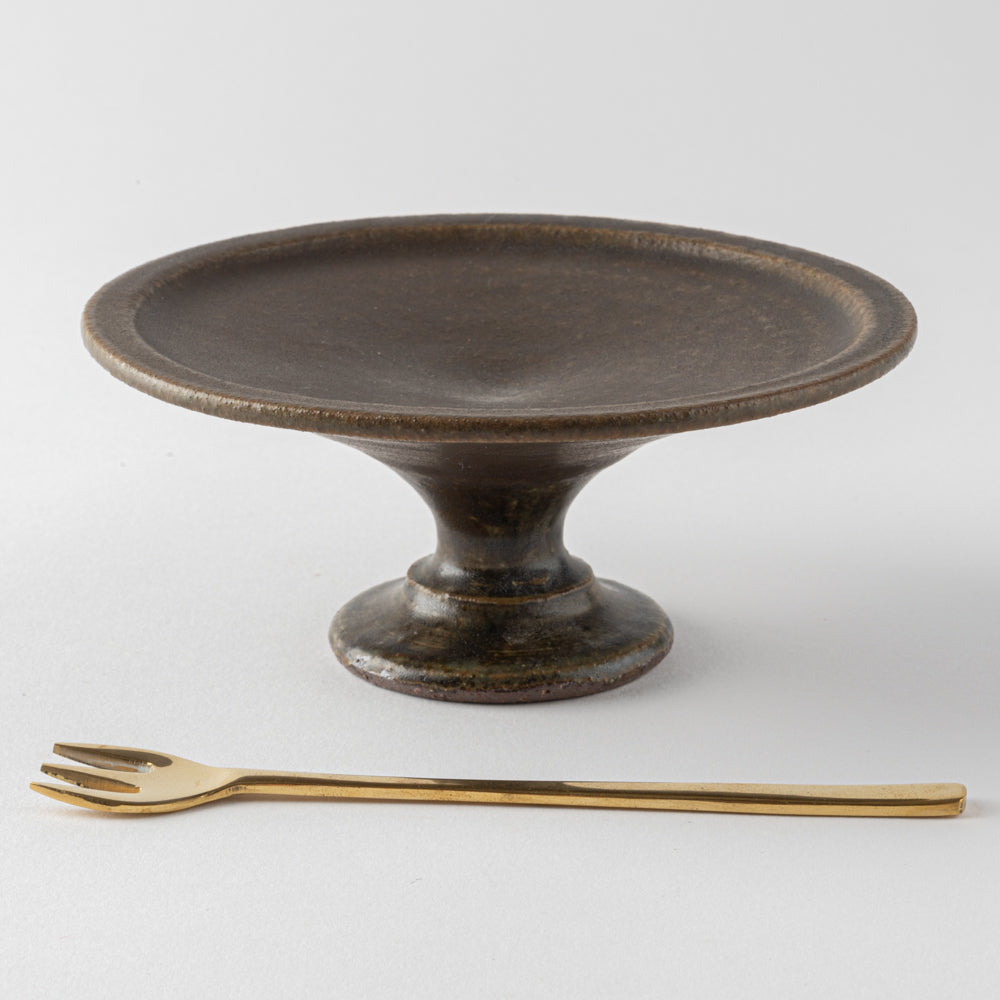 古谷製陶所 サビ釉 コンポート皿(13cm) 信楽焼 古谷製陶所 信楽焼