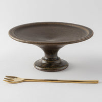 古谷製陶所 サビ釉 コンポート皿(13cm) 信楽焼 古谷製陶所 信楽焼