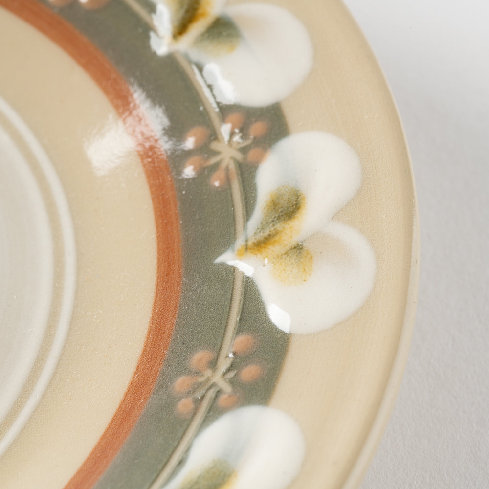 ふくべ窯 ローリエ 緑 15㎝プレート 美濃焼 ふくべ窯 美濃焼