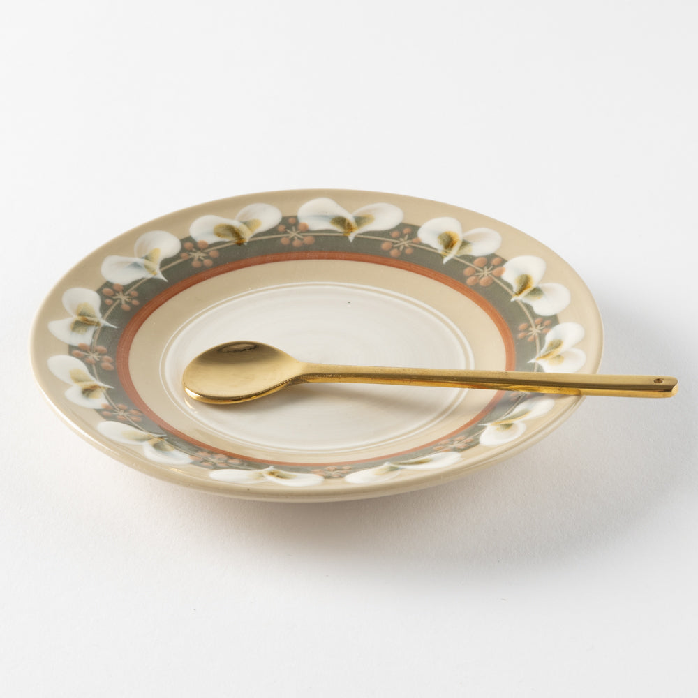 ふくべ窯 ローリエ 緑 15㎝プレート 美濃焼 ふくべ窯 美濃焼