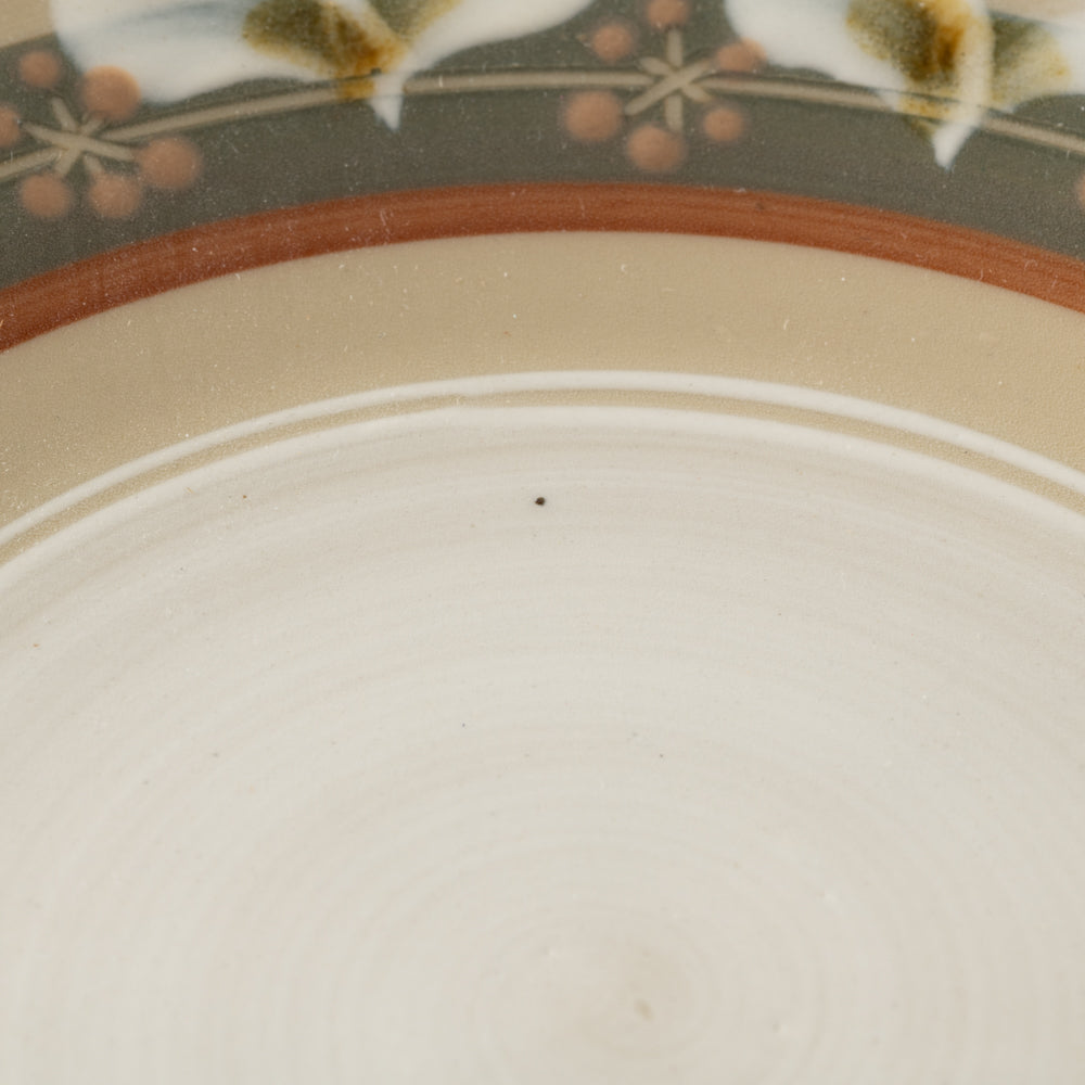 ふくべ窯 ローリエ 緑 15㎝プレート 美濃焼 ふくべ窯 美濃焼