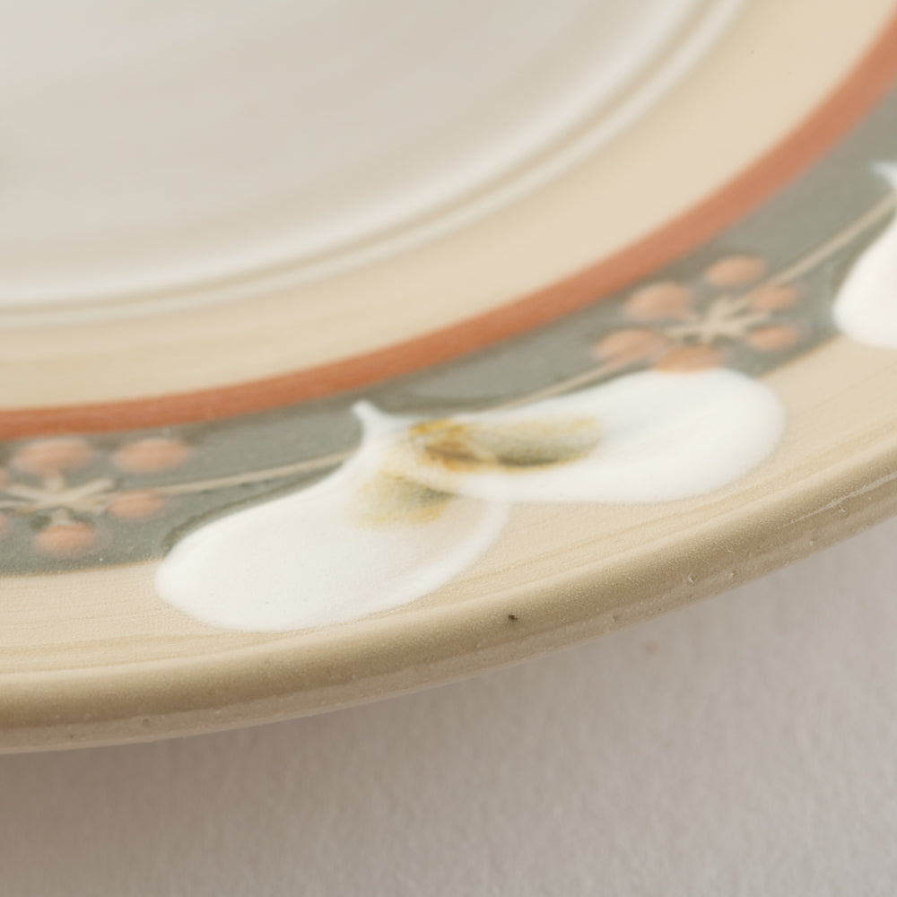 ふくべ窯 ローリエ 緑 15㎝プレート 美濃焼 ふくべ窯 美濃焼