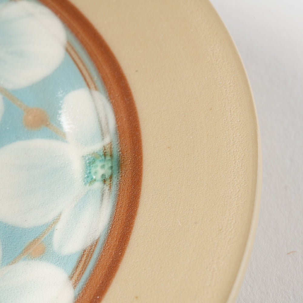 ふくべ窯 花水木 トルコ 15㎝プレート 美濃焼 ふくべ窯 美濃焼