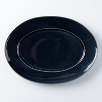光泉窯 オーバルプレートL(瑠璃) 萬古焼 光泉窯 萬古焼