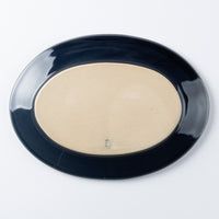 光泉窯 オーバルプレートM(瑠璃) 萬古焼 光泉窯 萬古焼