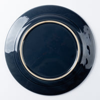 光泉窯 リーフ柄プレート 大(瑠璃) 萬古焼 光泉窯 萬古焼