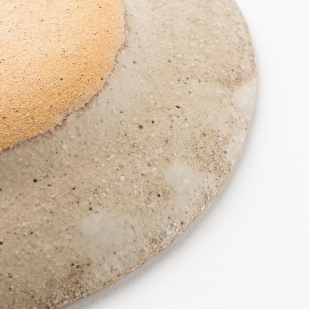 作家 岡村朝子 オーバル皿 小 flower A 作家 岡村朝子 陶磁器作家もの