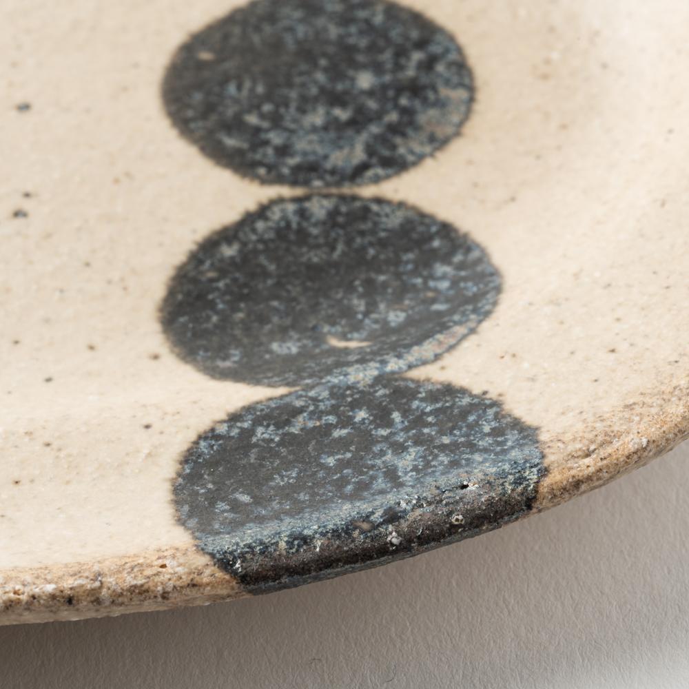 作家 岡村朝子 オーバル皿 小 dot A 作家 岡村朝子 陶磁器作家もの