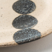 作家 岡村朝子 オーバル皿 小 dot A 作家 岡村朝子 陶磁器作家もの
