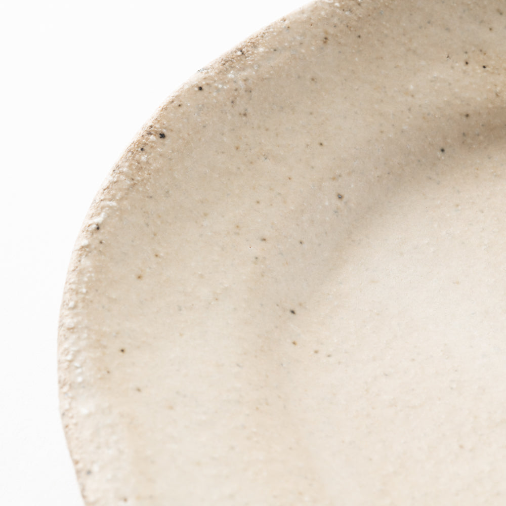 作家 岡村朝子 オーバル皿 小 dot A 作家 岡村朝子 陶磁器作家もの