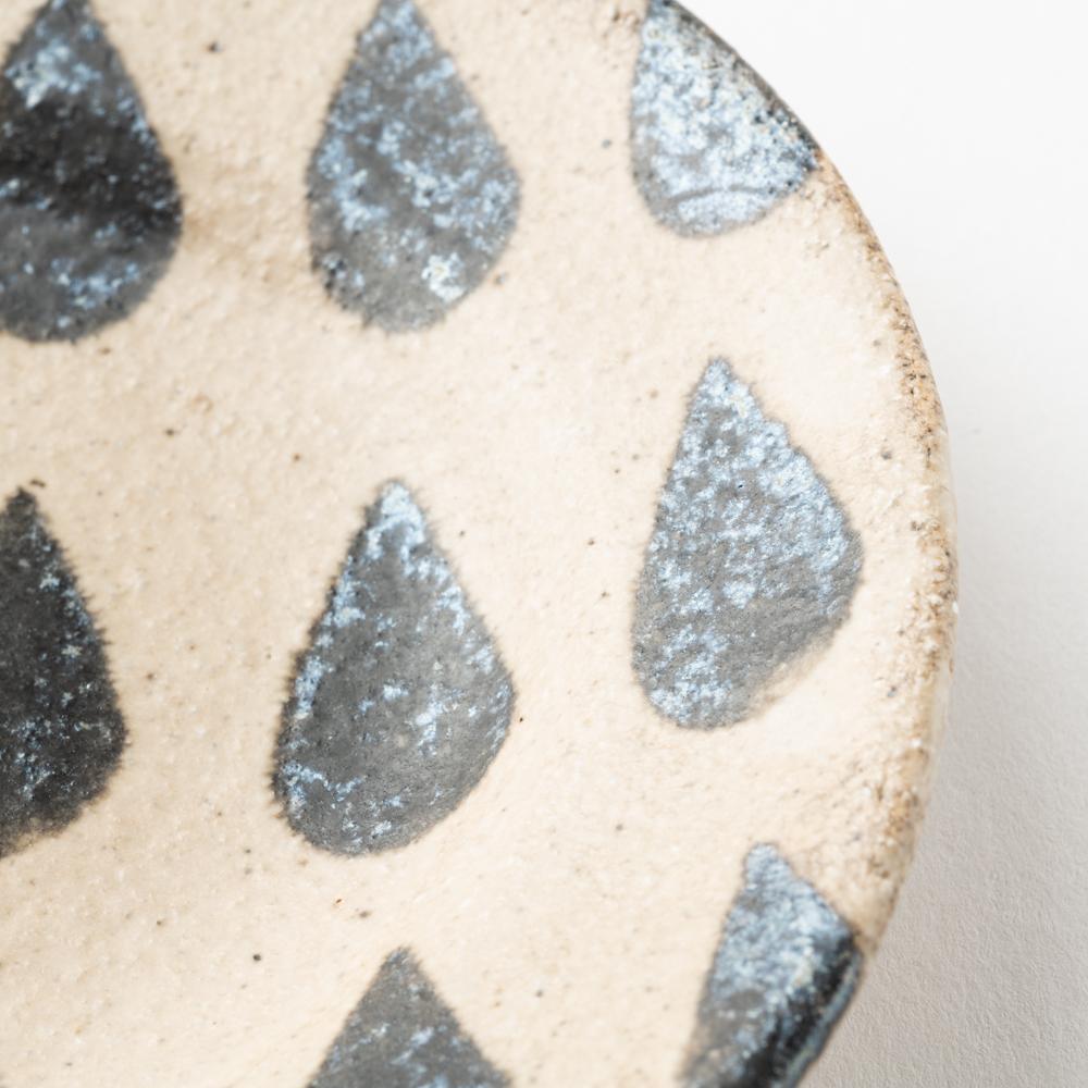 作家 岡村朝子 オーバル皿 小 drop A 作家 岡村朝子 陶磁器作家もの