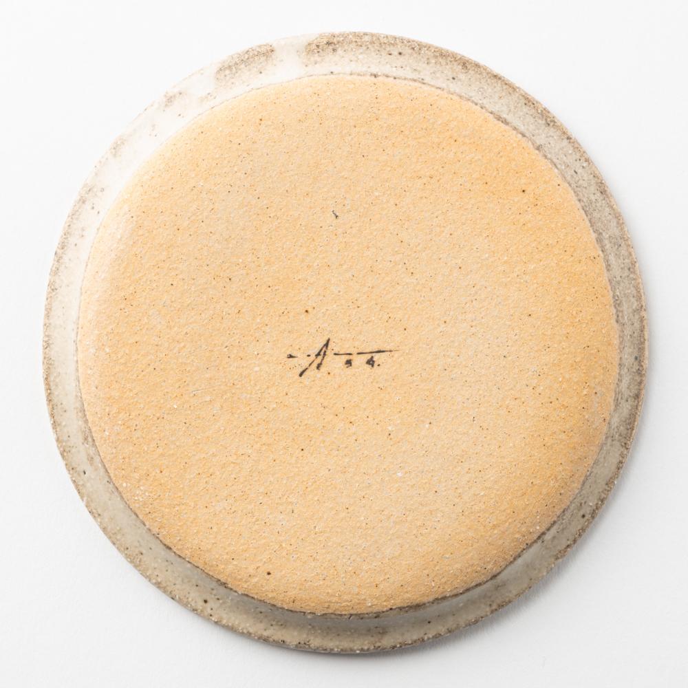 作家 岡村朝子 丸皿 小 hana 作家 岡村朝子 陶磁器作家もの