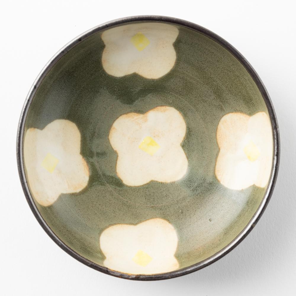 作家 佐藤牧子 お花小鉢 緑 作家 佐藤牧子 陶磁器作家もの