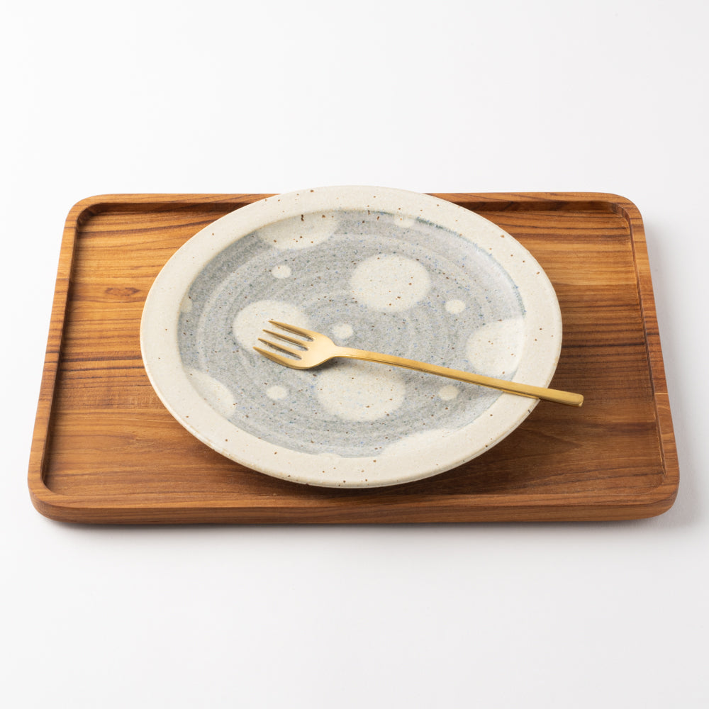 作家 添田ナオコ ドット 8寸皿 作家 添田ナオコ 陶磁器作家もの