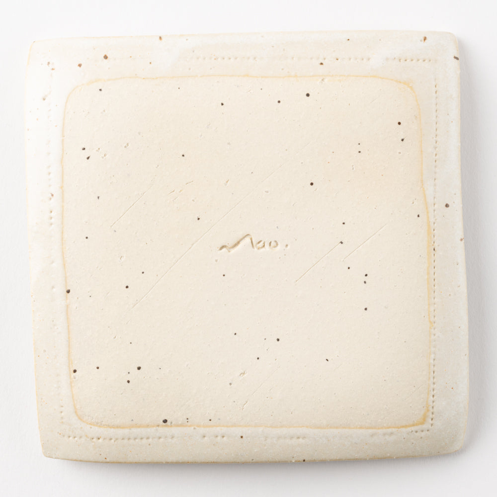 作家 添田ナオコ ドット 角皿 作家 添田ナオコ 陶磁器作家もの