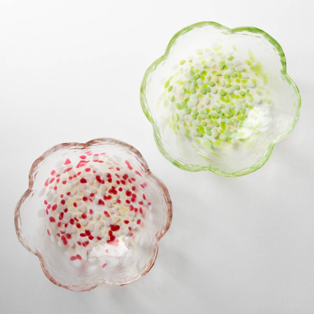 津軽びいどろ 津軽自然色りんご りんご小鉢ペア 津軽びいどろ ガラスもの