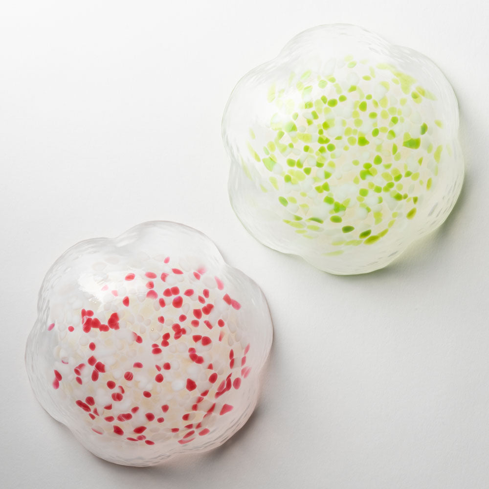 津軽びいどろ 津軽自然色りんご りんご小鉢ペア 津軽びいどろ ガラスもの