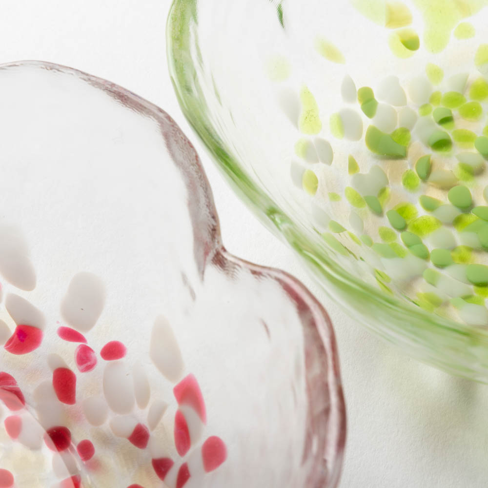 津軽びいどろ 津軽自然色りんご りんご小鉢ペア 津軽びいどろ ガラスもの