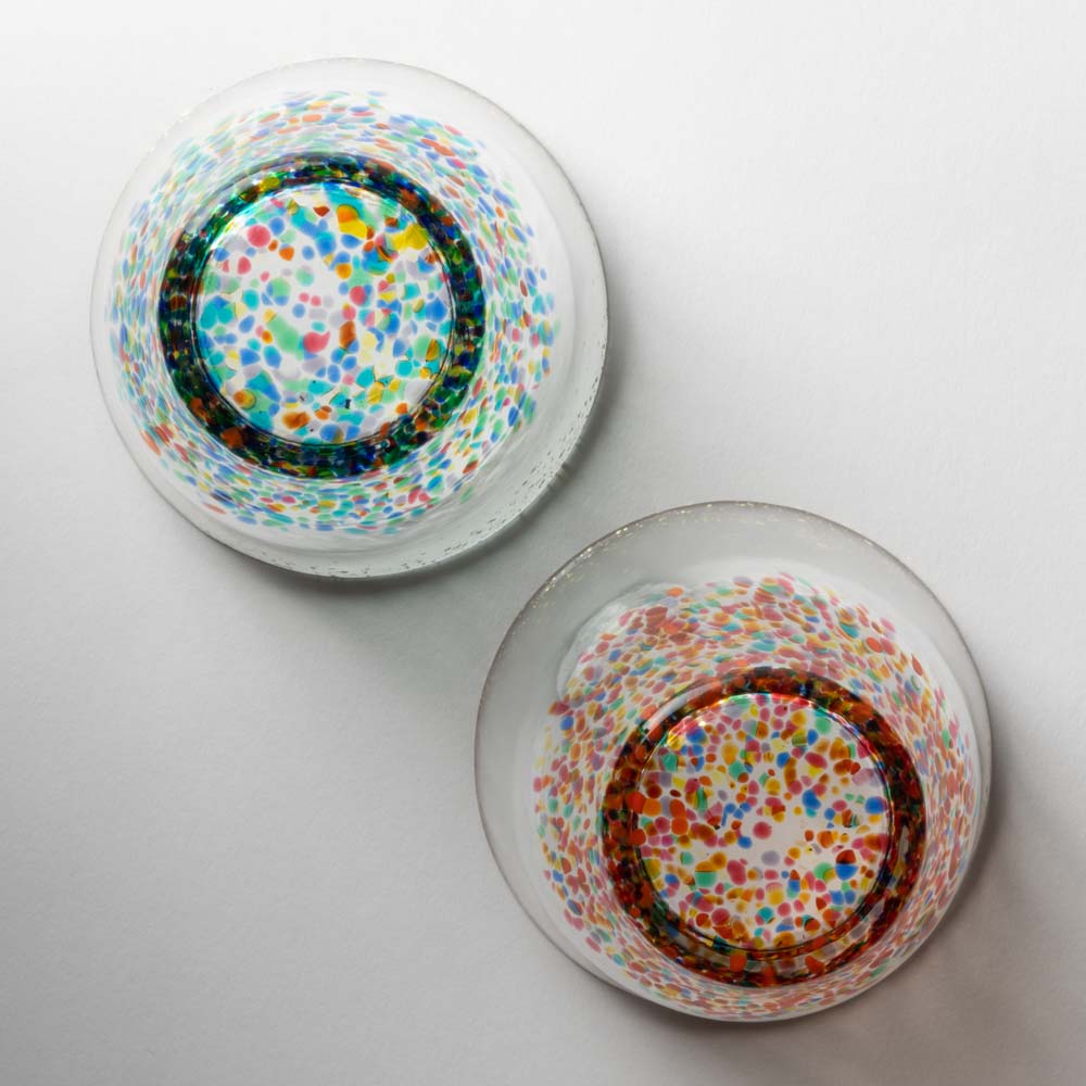 津軽びいどろ MATSURI まつり金彩 ロックグラスペア 津軽びいどろ ガラスもの