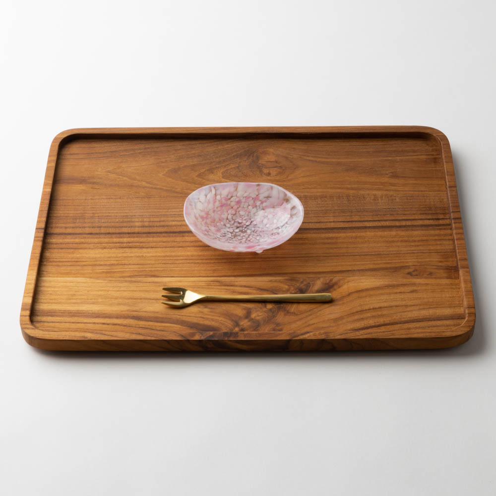 津軽びいどろ さくらさくら sakura 三つ足豆皿 ¥1,430 大人の焼き物