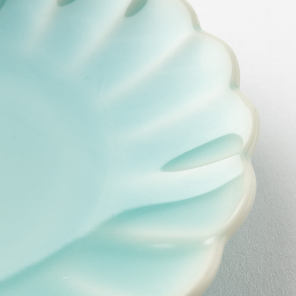 波佐見焼 和山窯 菊型小皿(ブルー) 波佐見焼 和山窯 波佐見焼