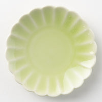 波佐見焼 和山窯 菊型小皿(ライム) 波佐見焼 和山窯 波佐見焼