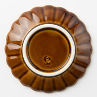 波佐見焼 和山窯 菊型小皿(アメ) 波佐見焼 和山窯 波佐見焼