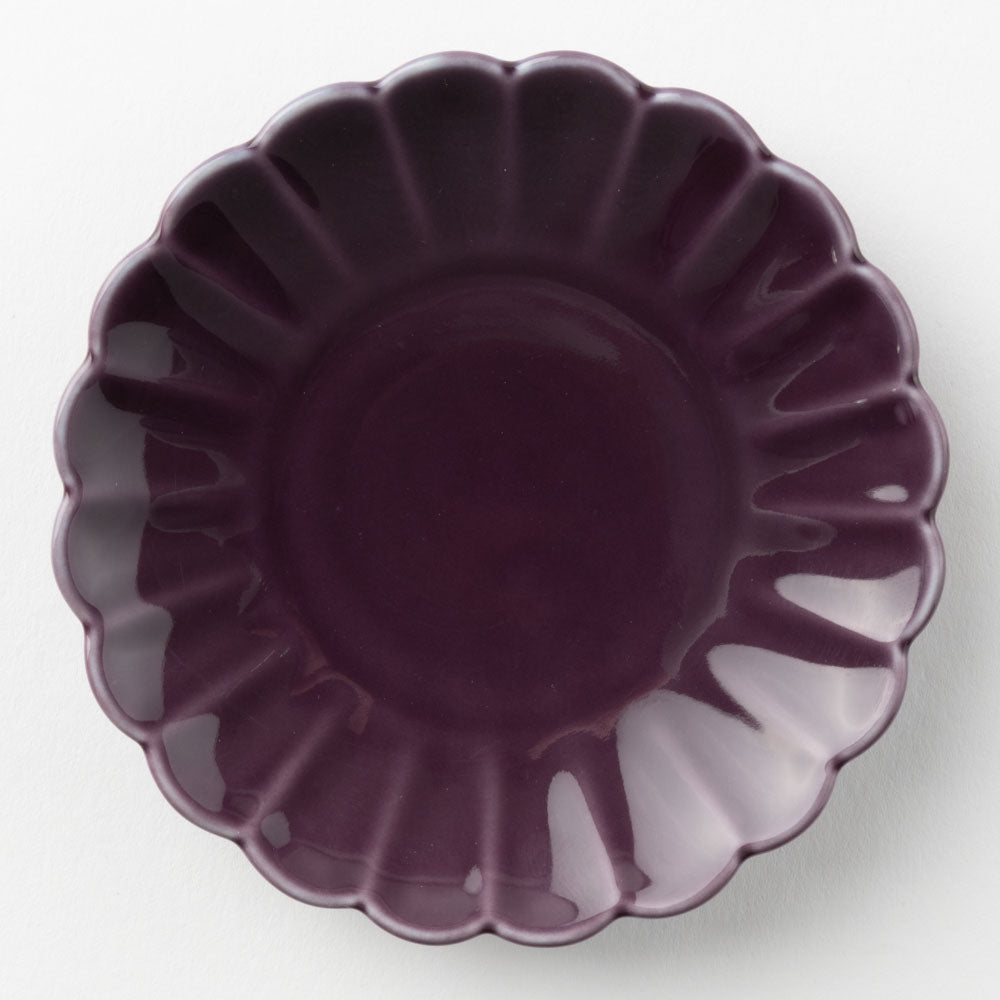 波佐見焼 和山窯 菊型小皿(パープル) 波佐見焼 和山窯 波佐見焼