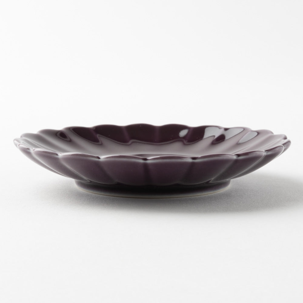 波佐見焼 和山窯 菊型小皿(パープル) 波佐見焼 和山窯 波佐見焼