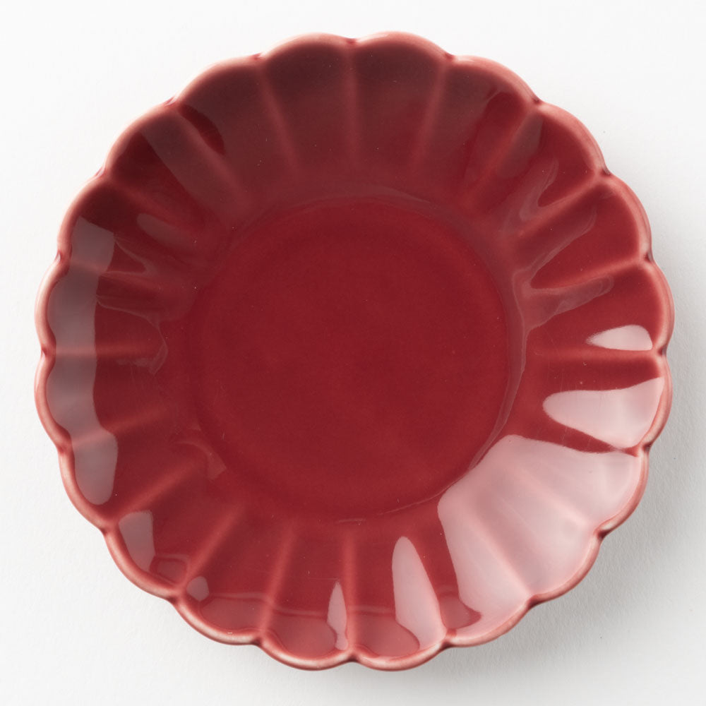 波佐見焼 和山窯 菊型小皿(マロン) 波佐見焼 和山窯 波佐見焼