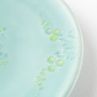 作家 梶山友里 ミモザの大皿6寸(ミモザ水色) 作家 梶山友里 陶磁器作家もの