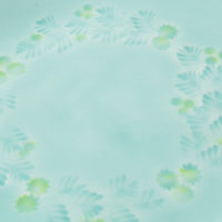 作家 梶山友里 ミモザの大皿6寸(ミモザ水色) 作家 梶山友里 陶磁器作家もの