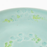 作家 梶山友里 ミモザの大皿7寸(ミモザ水色) 作家 梶山友里 陶磁器作家もの