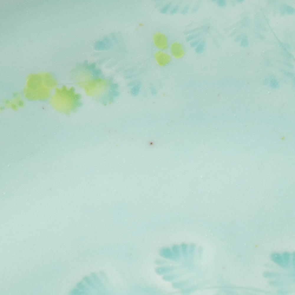 作家 梶山友里 ミモザの大皿7寸(ミモザ水色) 作家 梶山友里 陶磁器作家もの