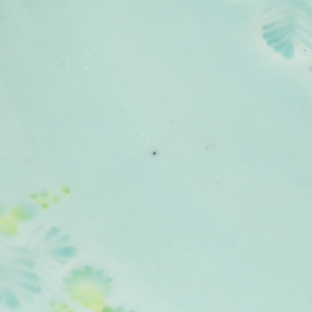 作家 梶山友里 ミモザの大皿7寸(ミモザ水色) 作家 梶山友里 陶磁器作家もの