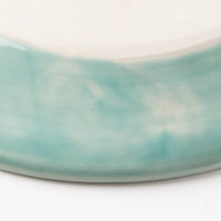 作家 梶山友里 ミモザの大皿7寸(ミモザ水色) 作家 梶山友里 陶磁器作家もの