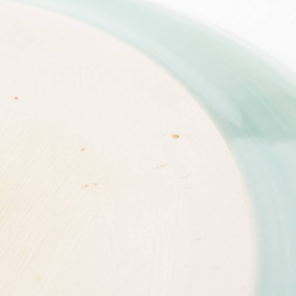 作家 梶山友里 ミモザの大皿7寸(ミモザ水色) 作家 梶山友里 陶磁器作家もの