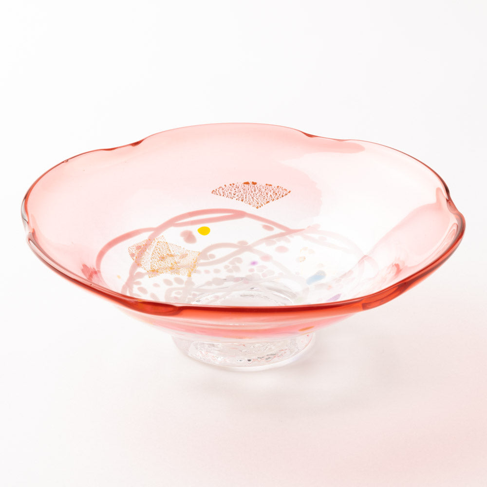 作家 栗原瑠璃華 華舞 中鉢(ゴールドルビー) ガラス作家 栗原瑠璃華 ガラスもの