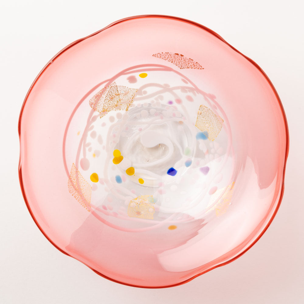 作家 栗原瑠璃華 華舞 中鉢(ゴールドルビー) ガラス作家 栗原瑠璃華 ガラスもの