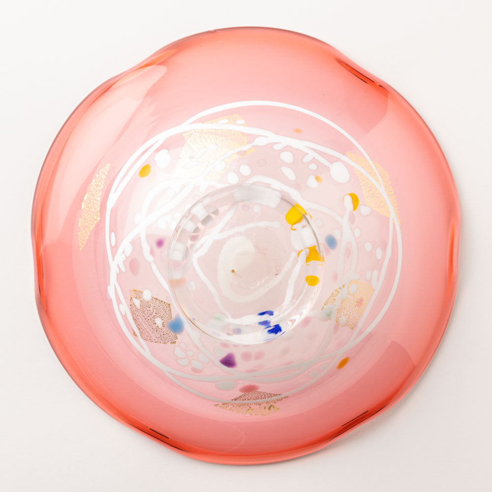 作家 栗原瑠璃華 華舞 中鉢(ゴールドルビー) ガラス作家 栗原瑠璃華 ガラスもの