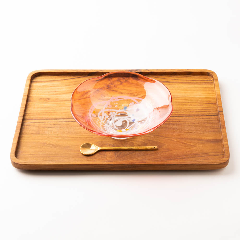 作家 栗原瑠璃華 華舞 中鉢(ゴールドルビー) ガラス作家 栗原瑠璃華 ガラスもの